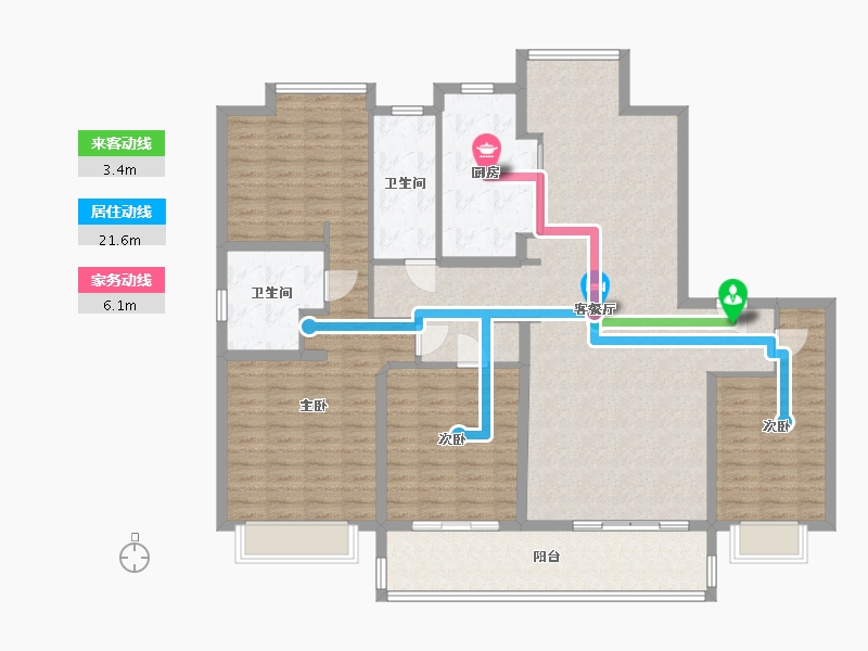 江苏省-苏州市-碧桂园云樾兰庭-175.00-户型库-动静线