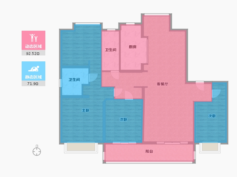 江苏省-苏州市-碧桂园云樾兰庭-175.00-户型库-动静分区