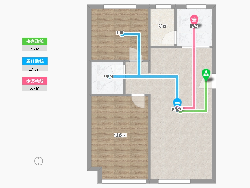 辽宁省-沈阳市-沈阳恒大绿洲-一期-69.00-户型库-动静线