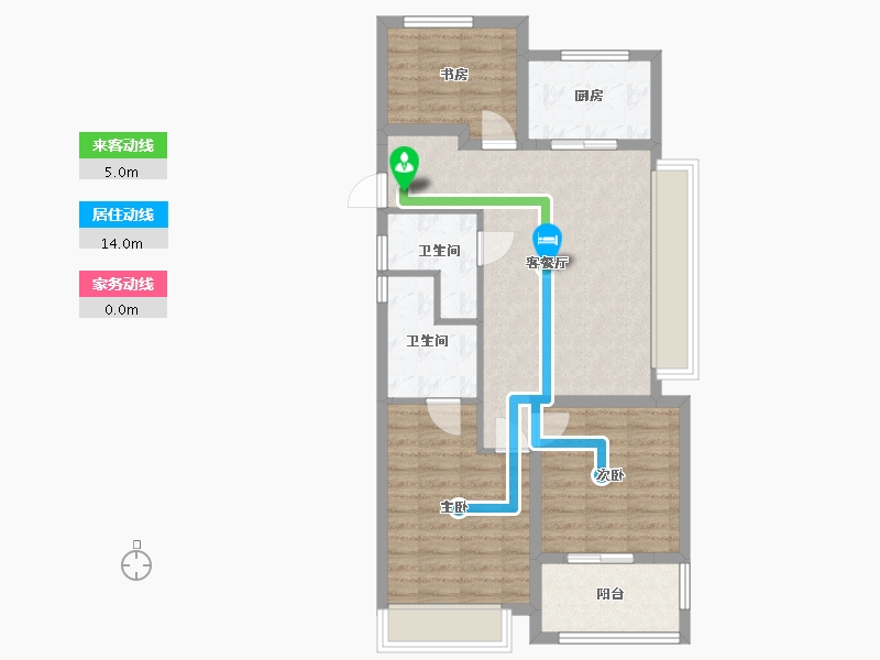 浙江省-杭州市-保利潮和阅江台轩-100.00-户型库-动静线