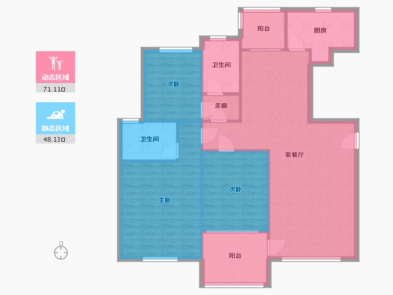 广东省-珠海市-华发新城-三期-100.00-户型库-动静分区