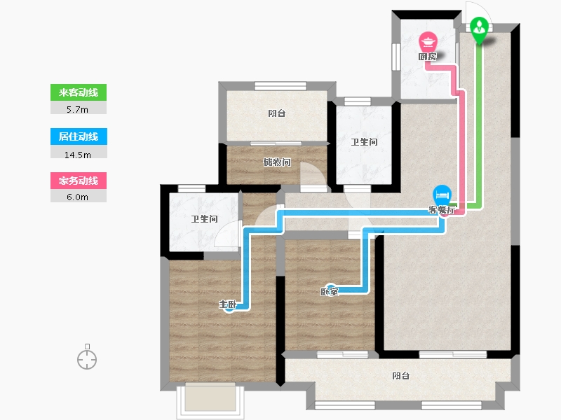 山东省-德州市-澳海康城-96.00-户型库-动静线