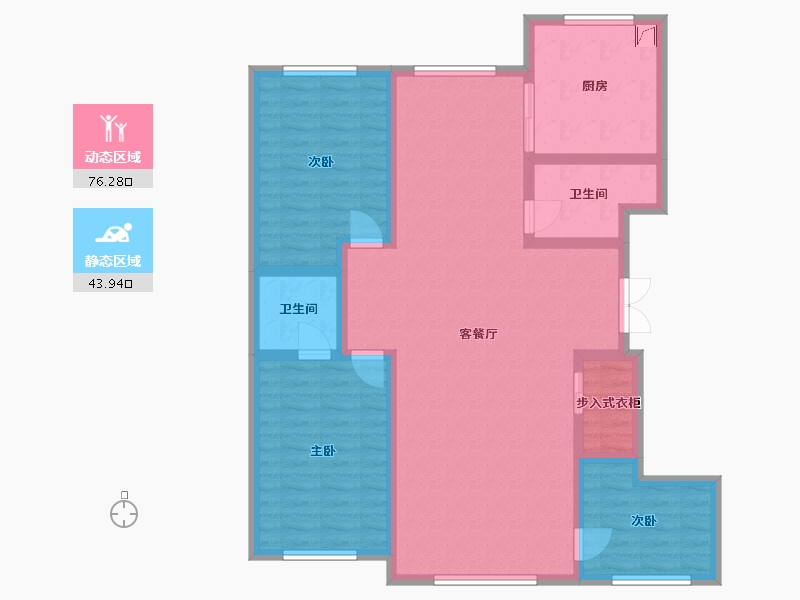 内蒙古自治区-呼伦贝尔市-凯盈中心城-130.00-户型库-动静分区