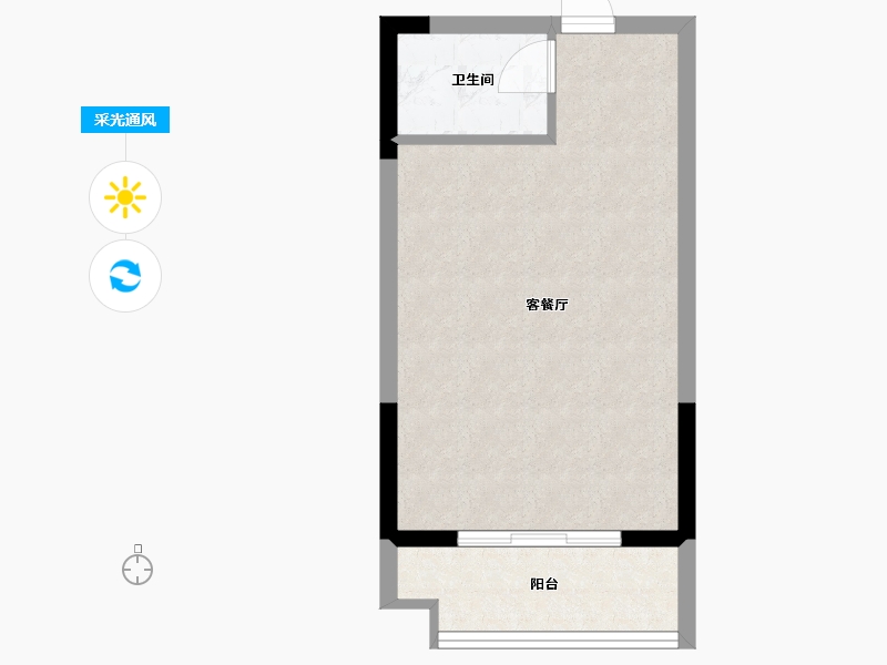 广西壮族自治区-南宁市-振宁星光广场-45.00-户型库-采光通风