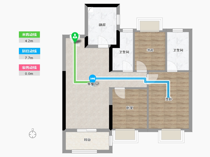 江苏省-南京市-都会学府-70.00-户型库-动静线