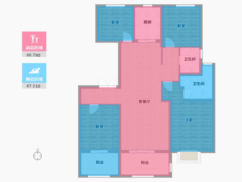 江苏省-镇江市-瀚园-120.00-户型库-动静分区