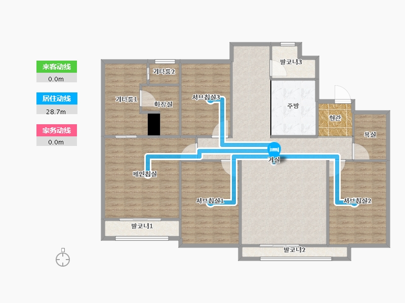 경기도-성남시 분당구-봇들7단지엔파트-137.55-户型库-动静线