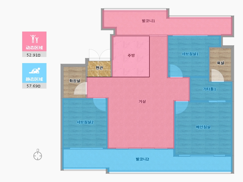 경기도-용인시 기흥구-교동마을엘지자이-112.46-户型库-动静分区