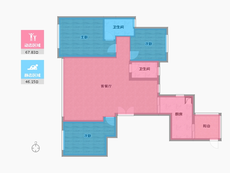 浙江省-温州市-都会外滩-175.00-户型库-动静分区