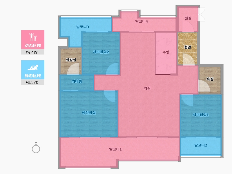 경기도-용인시 수지구-신봉마을자이2차-119.55-户型库-动静分区