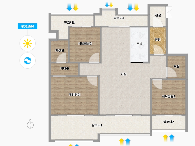 경기도-용인시 수지구-신봉마을자이2차-119.55-户型库-采光通风