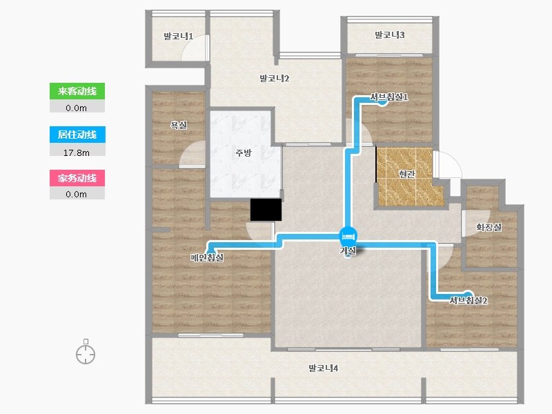 경기도-용인시 수지구-버들치마을성복힐스테이트3차-125.06-户型库-动静线