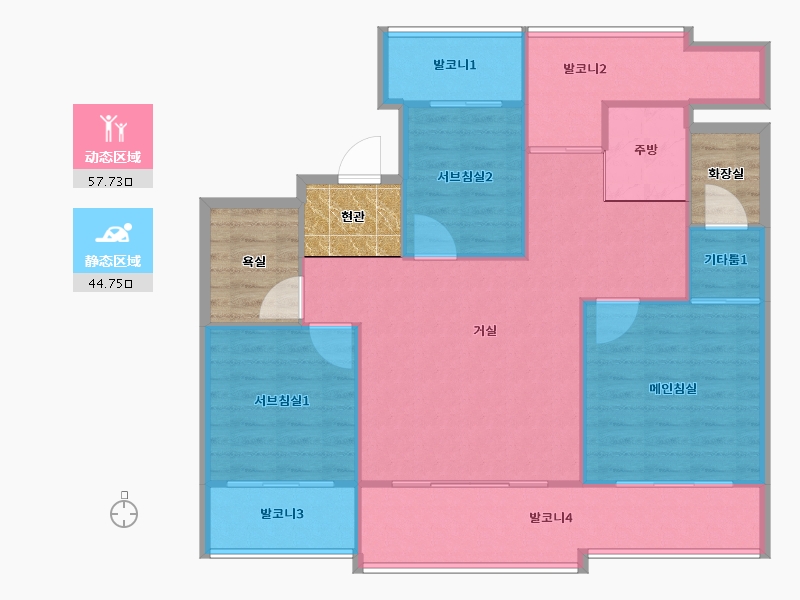 경기도-용인시 처인구-구미마을삼라마이다스빌-105.77-户型库-动静分区