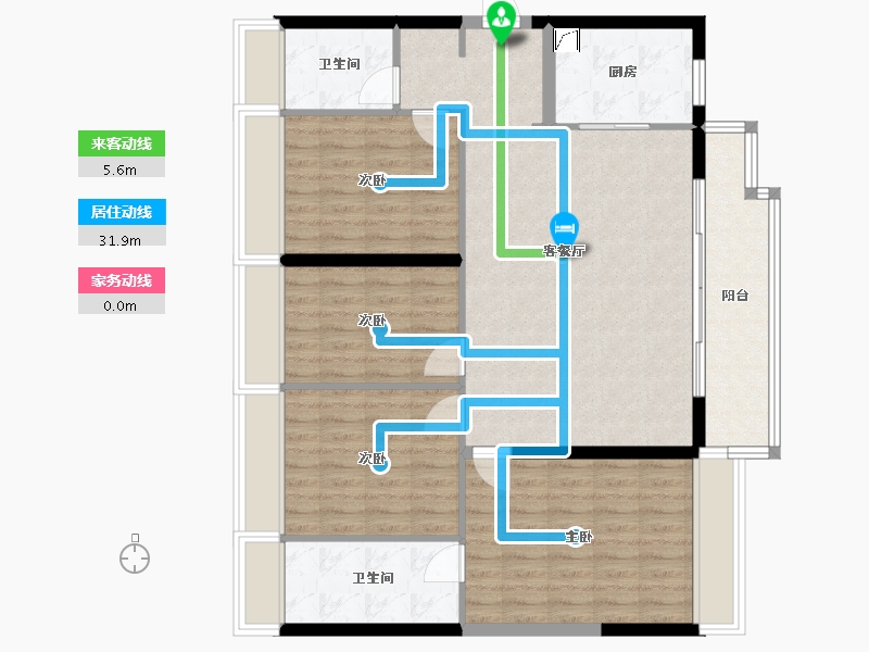 广东省-广州市-沙步小区-112.00-户型库-动静线