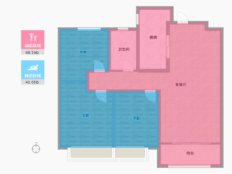 山东省-济宁市-犁铧春秋耕天下小区-100.00-户型库-动静分区