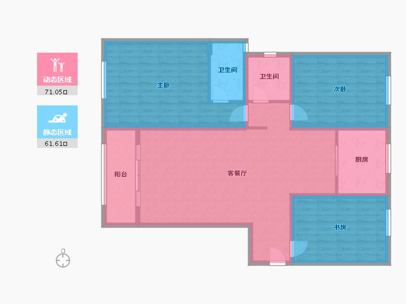 山东省-济南市-冷水泉居-120.00-户型库-动静分区