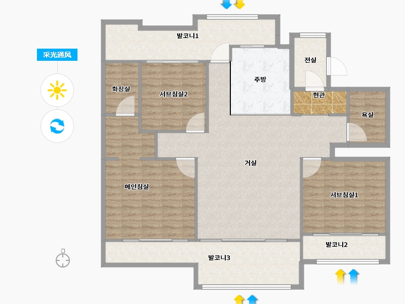 경기도-용인시 기흥구-산양마을푸르지오-136.29-户型库-采光通风