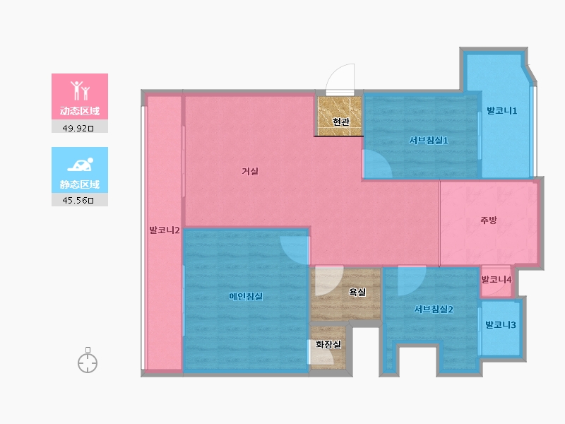 경기도-용인시 기흥구-드림랜드-95.28-户型库-动静分区