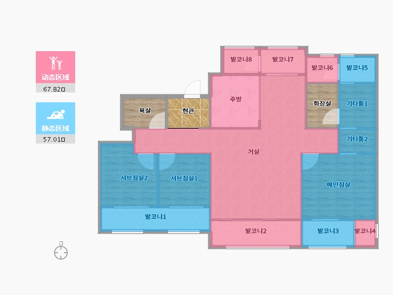 경기도-안양시 동안구-동편LH4단지-126.95-户型库-动静分区