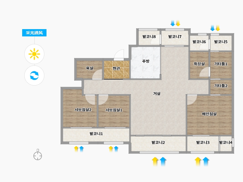 경기도-안양시 동안구-동편LH4단지-126.95-户型库-采光通风