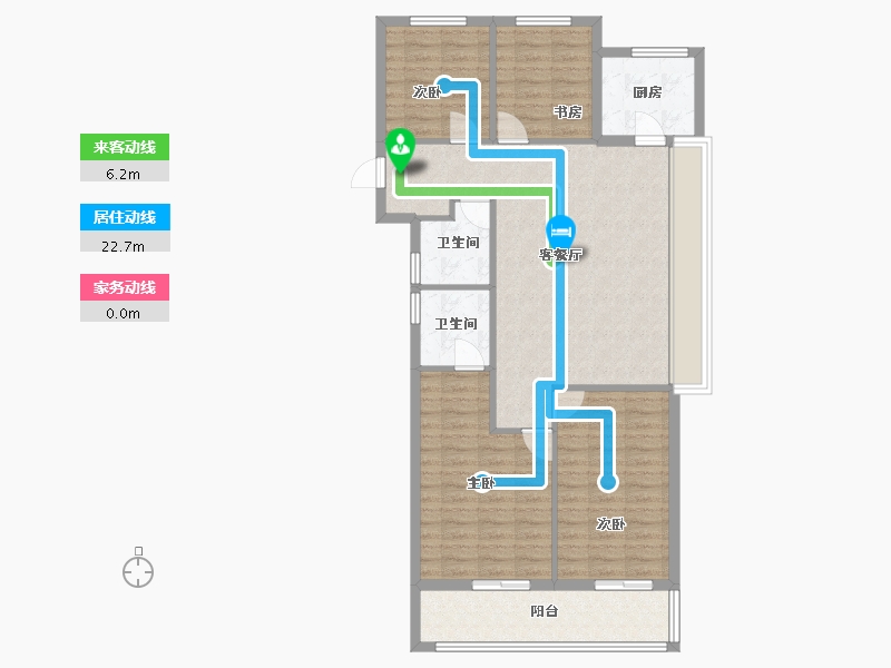 浙江省-杭州市-望涛月明-119.00-户型库-动静线