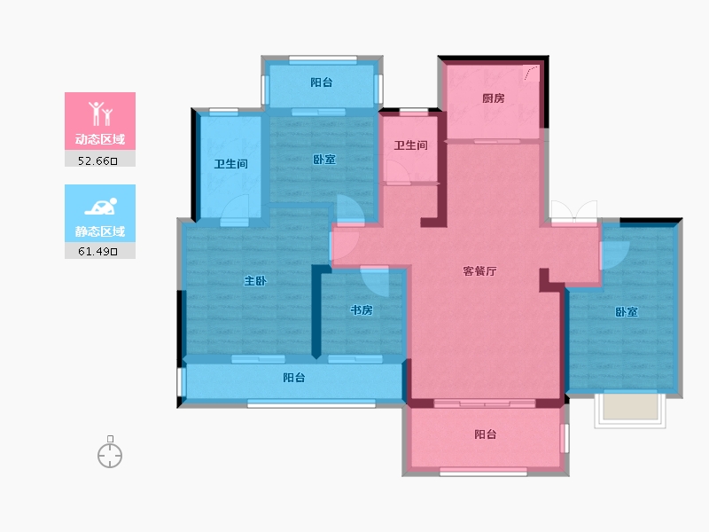 江苏省-南京市-新保弘领东苑-108.00-户型库-动静分区