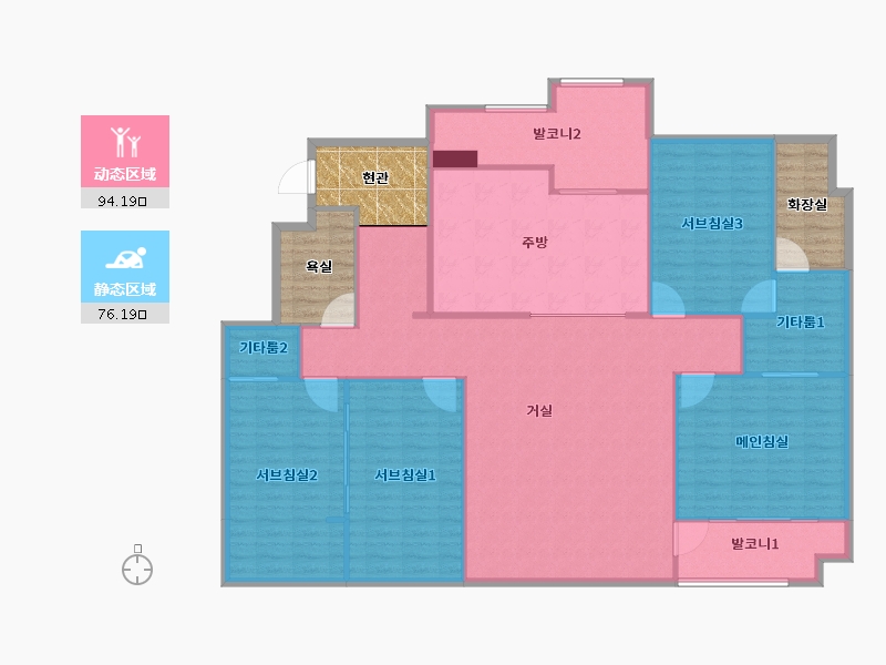 경기도-안성시-한빛마을우남퍼스트빌-176.75-户型库-动静分区