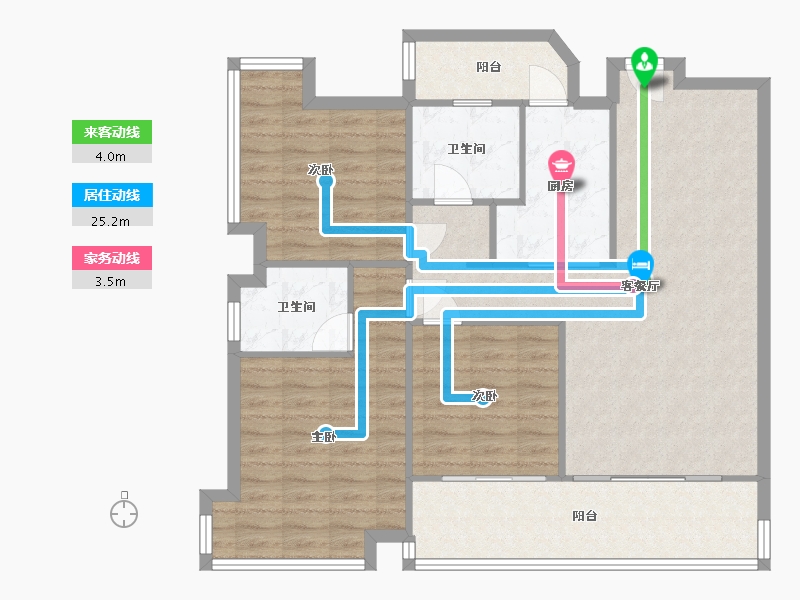 广东省-珠海市-华发新城-五期-105.00-户型库-动静线