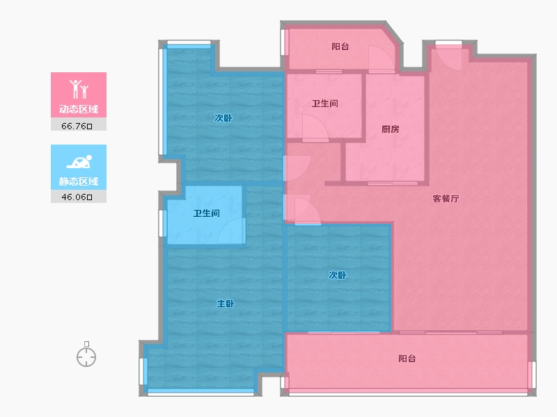 广东省-珠海市-华发新城-五期-105.00-户型库-动静分区