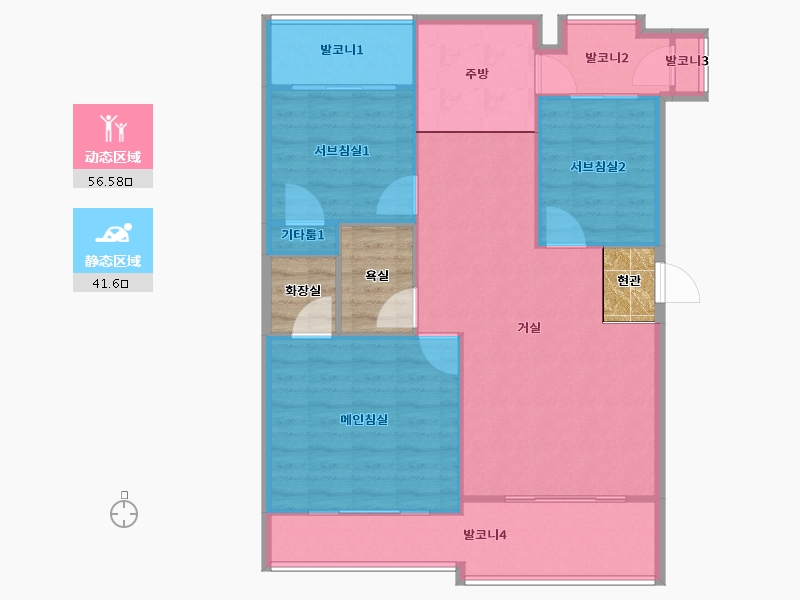 경기도-안양시 동안구-흥화-99.76-户型库-动静分区