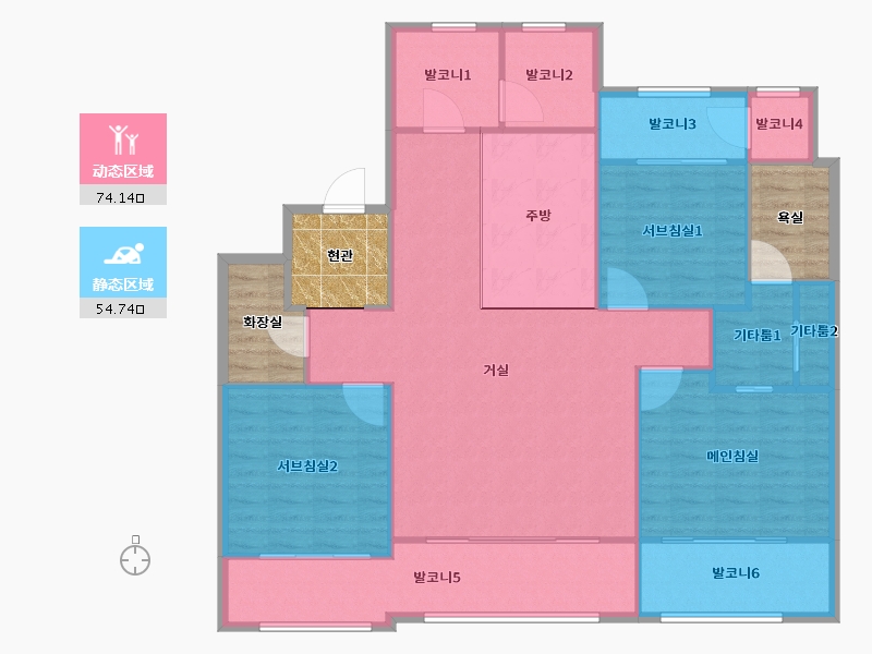 경기도-용인시 수지구-광교산자이-132.51-户型库-动静分区