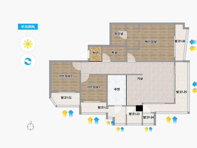 경기도-용인시 수지구-신봉마을5단지동부센트레빌-112.61-户型库-采光通风