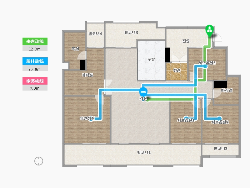 경기도-용인시 수지구-상현마을수지센트럴아이파크-215.31-户型库-动静线