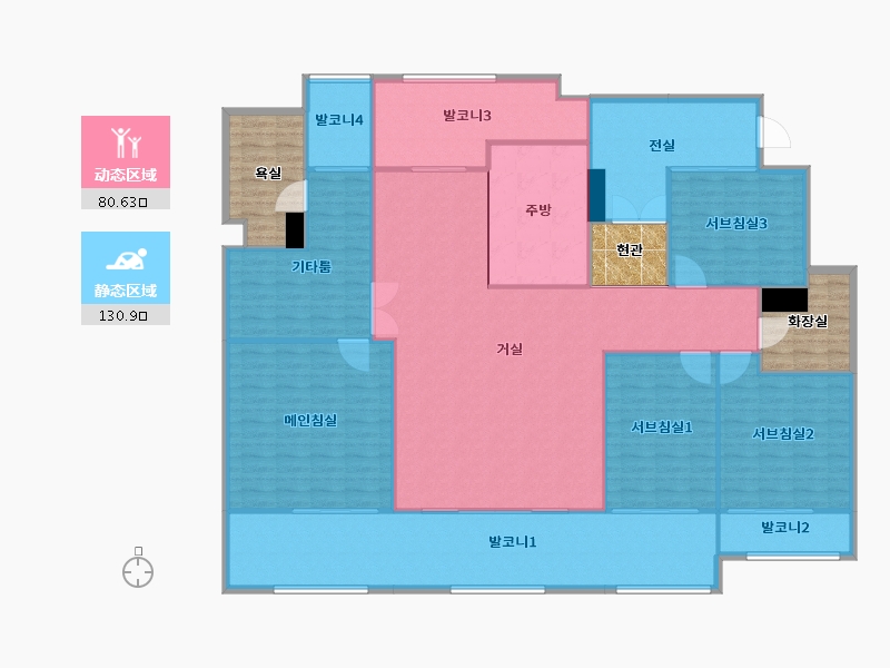 경기도-용인시 수지구-상현마을수지센트럴아이파크-215.31-户型库-动静分区