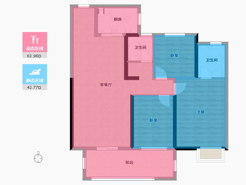 湖南省-长沙市-日盛湖湘花苑-101.00-户型库-动静分区