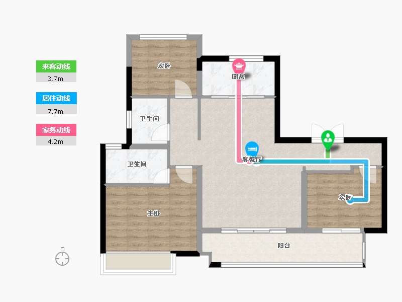 江苏省-盐城市-观棠府-88.00-户型库-动静线