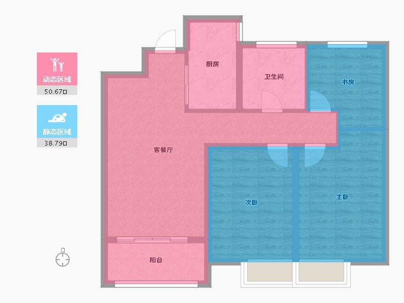 河北省-邢台市-旭阳学府-80.00-户型库-动静分区