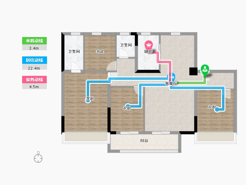 江苏省-徐州市-正荣府-115.00-户型库-动静线