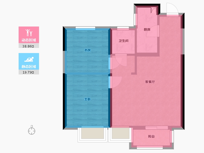 天津-天津市-金地·新城大境-60.00-户型库-动静分区