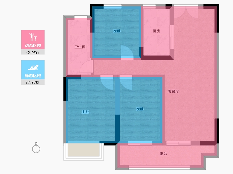 河南省-漯河市-泰和院-60.00-户型库-动静分区