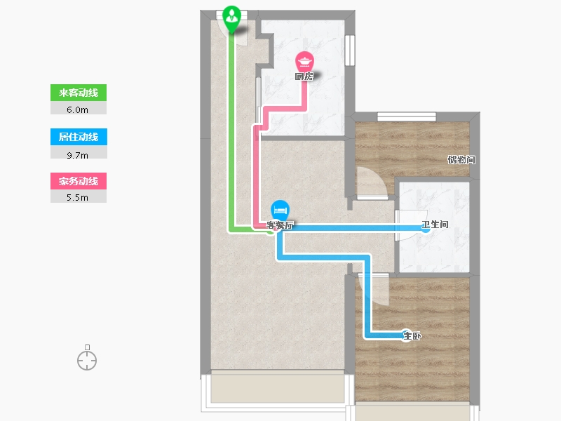 黑龙江省-哈尔滨市-融创公园壹号-65.00-户型库-动静线