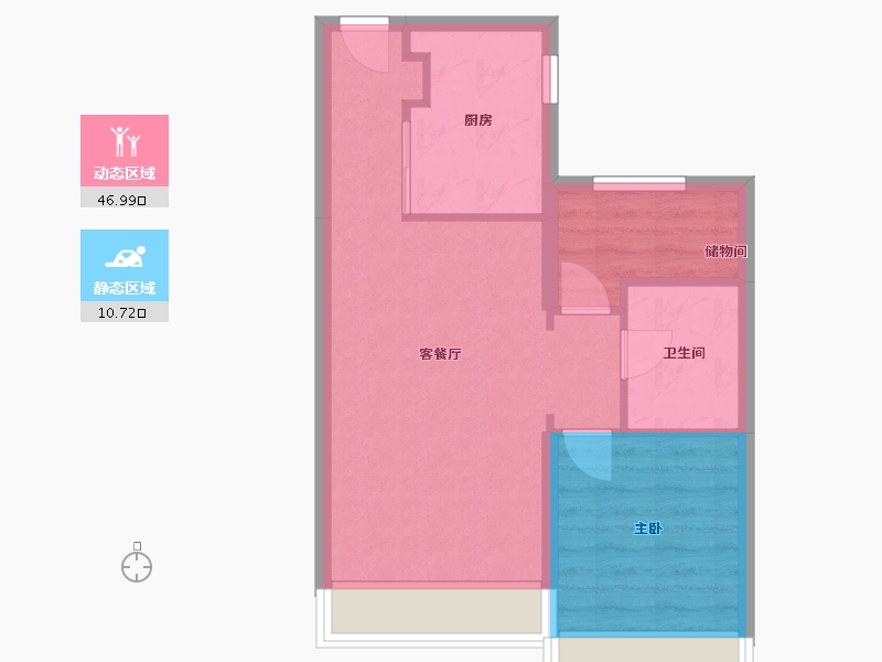 黑龙江省-哈尔滨市-融创公园壹号-65.00-户型库-动静分区