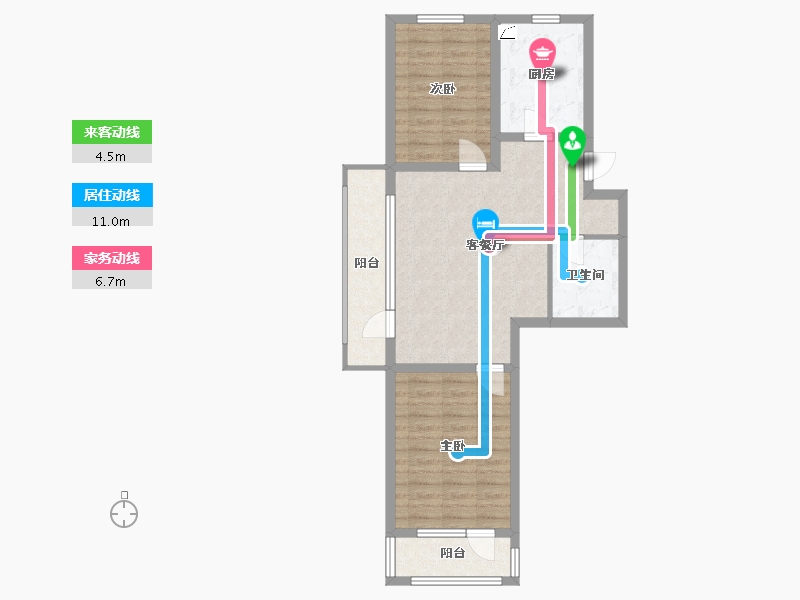 辽宁省-抚顺市-澳海御景苑-75.38-户型库-动静线