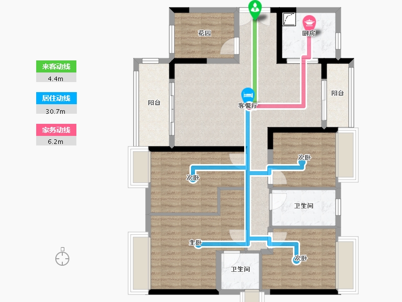 广东省-佛山市-保利中荷花园-114.60-户型库-动静线