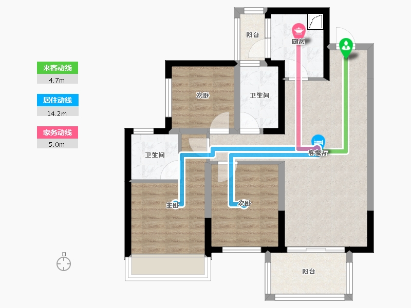 广西壮族自治区-南宁市-融创融公馆-78.09-户型库-动静线