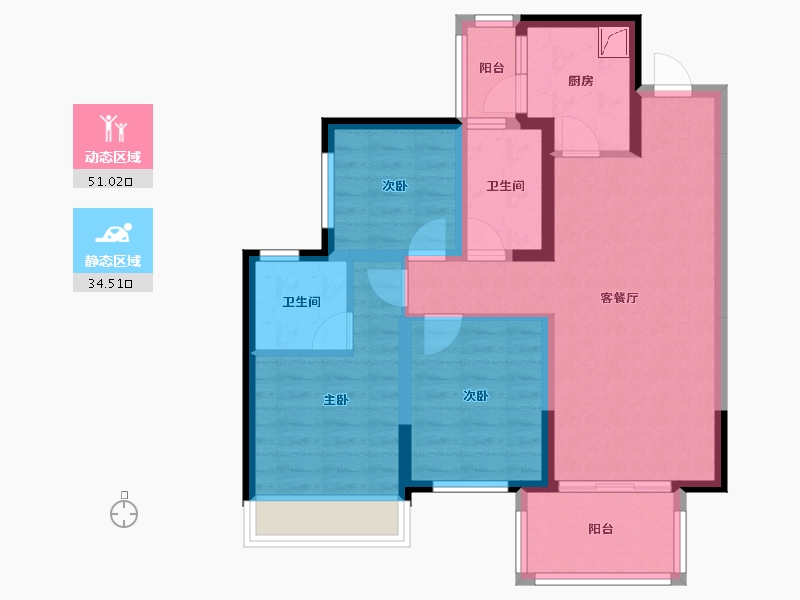 广西壮族自治区-南宁市-融创融公馆-78.09-户型库-动静分区