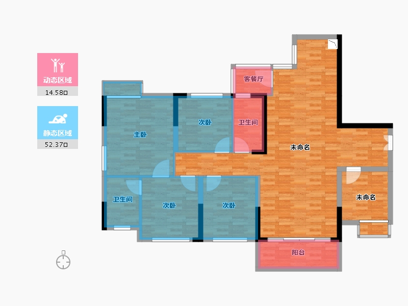 广西壮族自治区-南宁市-那考上城-115.31-户型库-动静分区