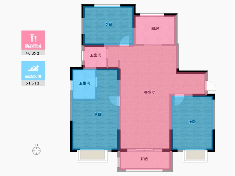 山东省-菏泽市-中央悦府-101.00-户型库-动静分区