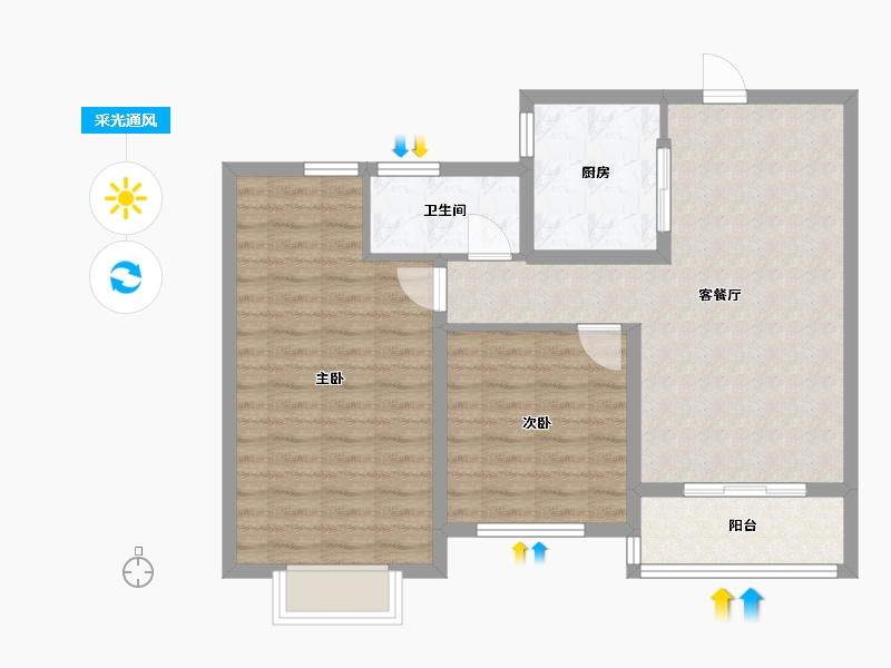 山东省-滨州市-苏通公司西城华府工地-77.00-户型库-采光通风