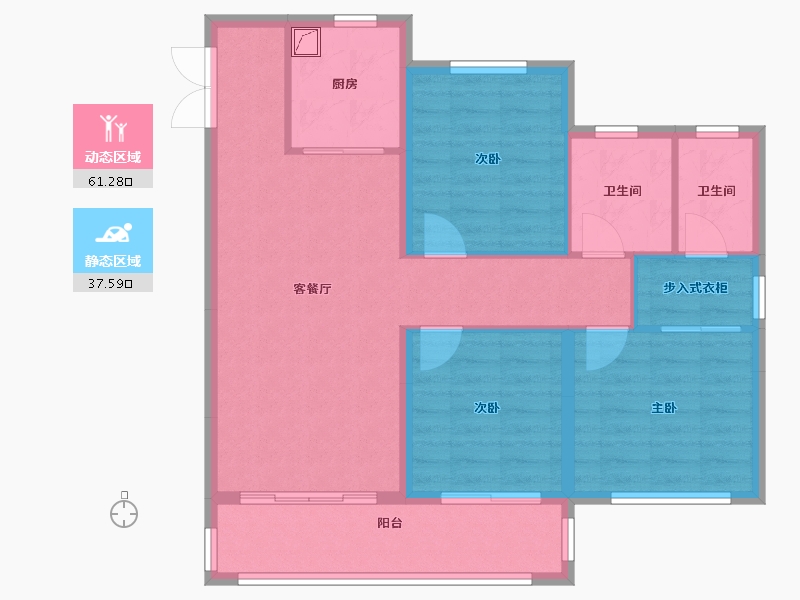 浙江省-温州市-华鸿江山壹号-89.00-户型库-动静分区